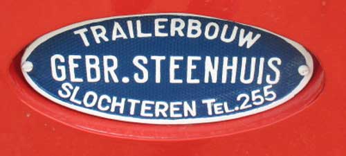 steenhuis trailerbouw typeplaatje