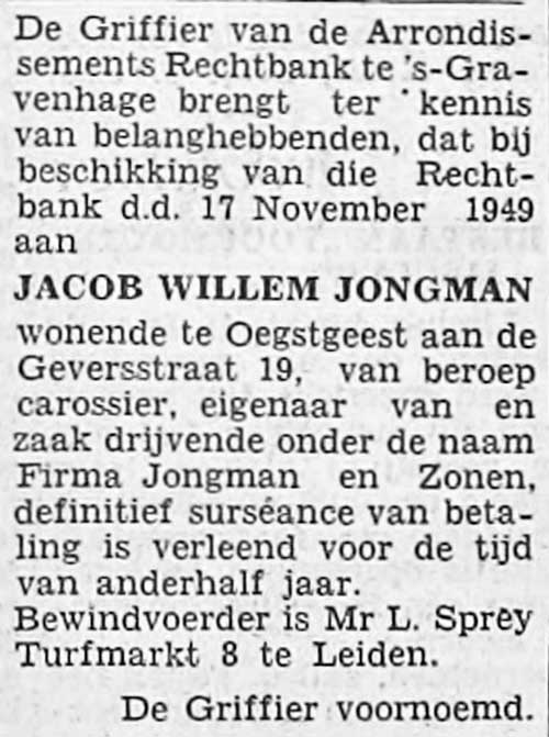 jongman carrosserie 19491121