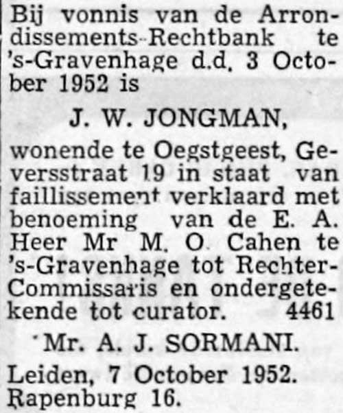 jongman carrosserie 19521009