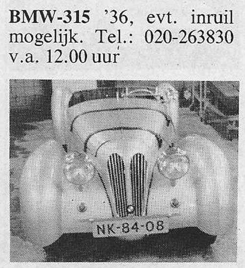 bmw 315 NK 84 08 BMW te koop