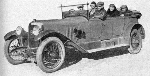 Adrian 10 Adrian achter het stuur van een Delahaye tijdens de recordrit in 1921