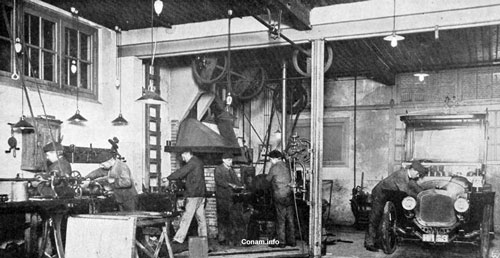 Adrian 5 De werkplaats in 1908