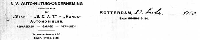 auto rijtuig onderneming briefhoofd 19100723