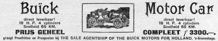Buick 19080916 buick motors De Courant