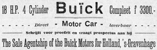 Buick 19080917 buick motors Prov Overijselsche