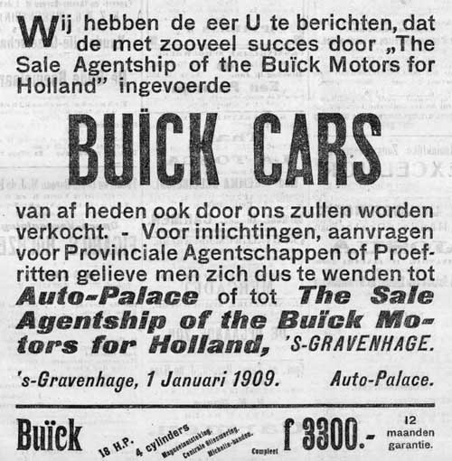 Buick 19090109 buick auto palace De nwe Courant