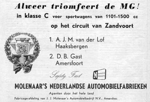 MG 19520731 De molenaar Auto