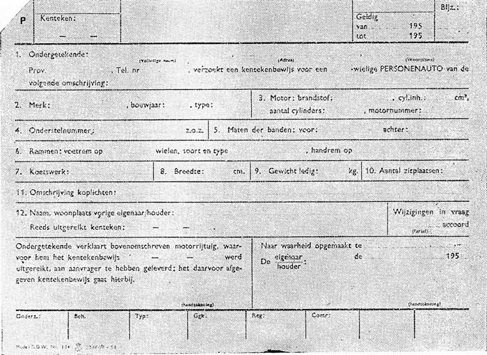 Een Burgerlijke stand voor automobielen, de geschiedenis van het